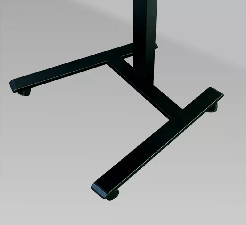 Single Motor Single-column Electric Standing Desk with Wheel